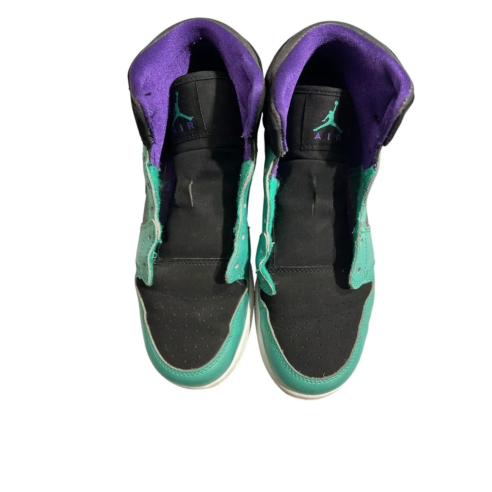 Jordan 1 Mid‎ Atomic Teal Ultraviolet Iridescent 555112-309 Mens 6Y Kids Shoes